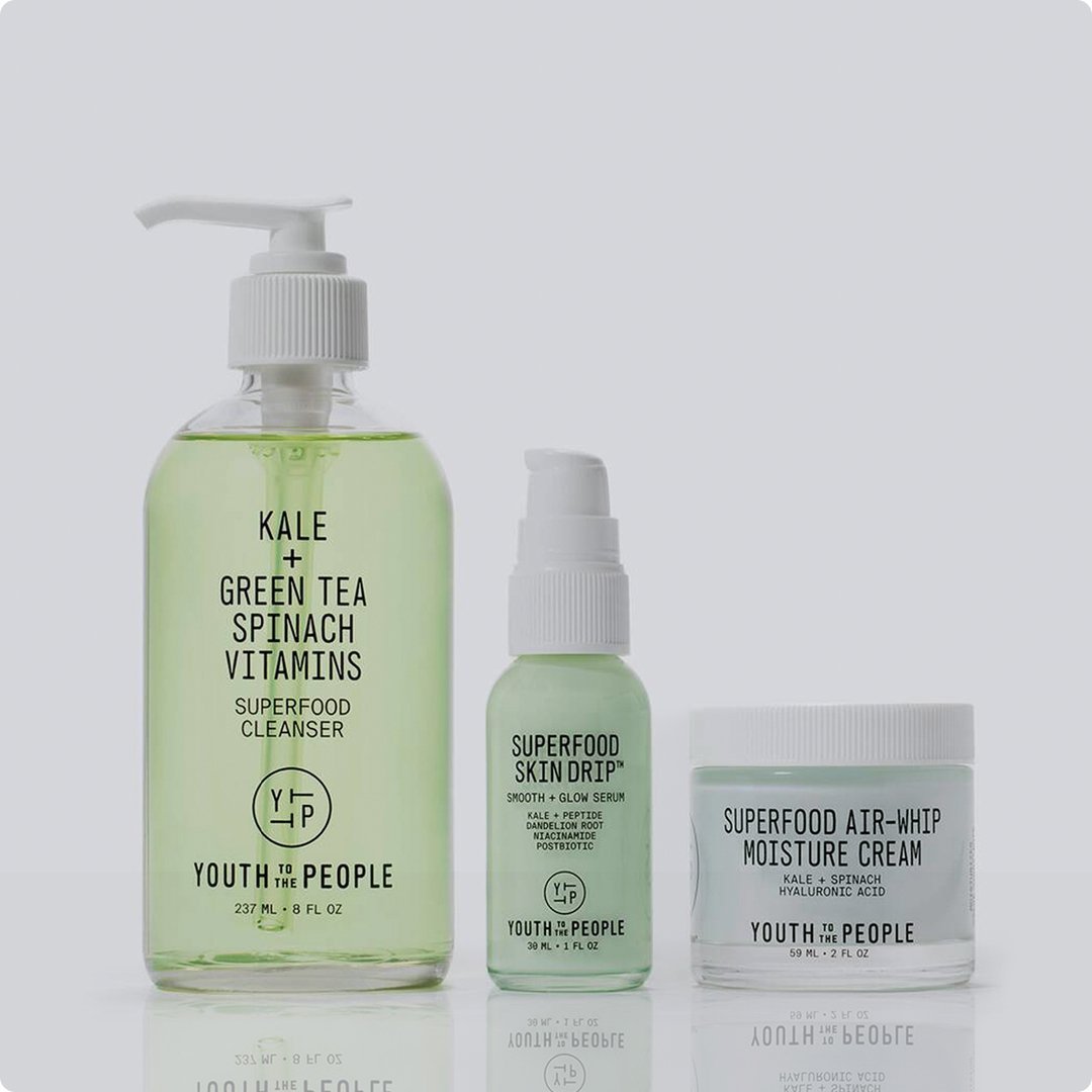 2025youthtothepeopleluxefragrancegreencleansermositurecreamskindripingredientskalegreenteaspinach