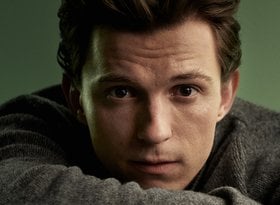 Prada Tom Holland in Grey Sweater with Green Background Our Global Brands KV DESK