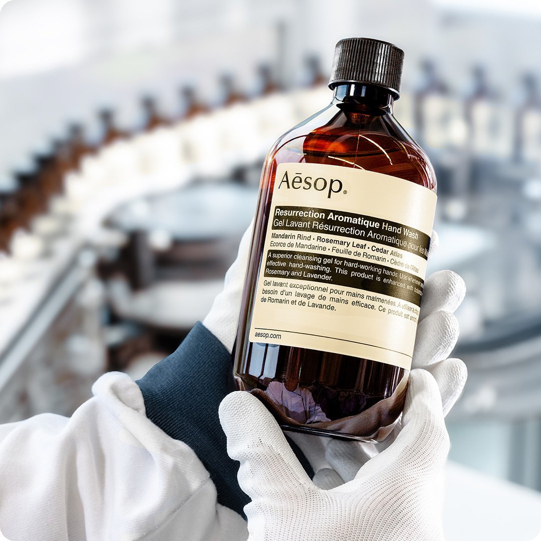 Aesop Product in hand Quality Safety