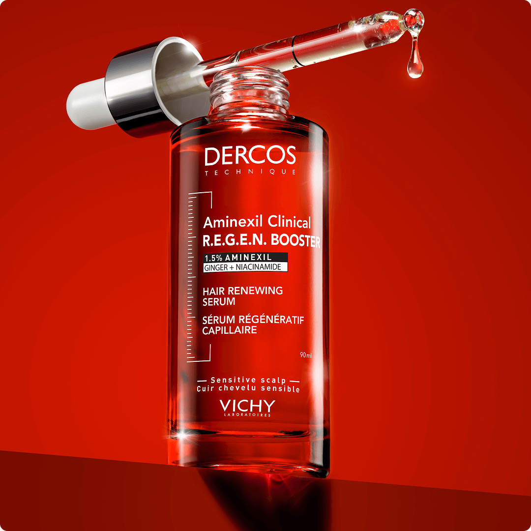 2025 vichy luxe brand hair renewing serum ingredients aminexil ginger niacinamide