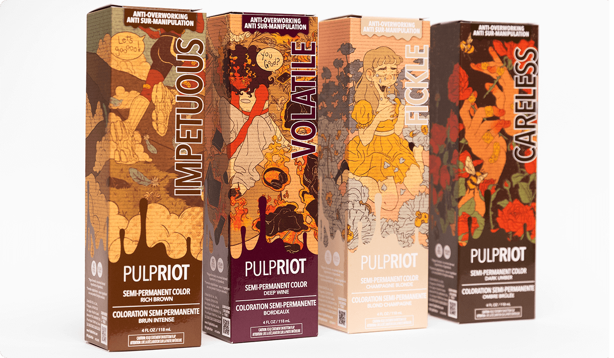 2025 loreal professional products pulp roit haircolor range brown wine dark umber blonde